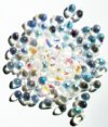 100 4x6mm Transparent Crystal AB Drop Beads